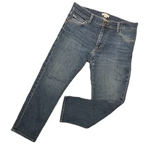 Ash & Erie Jeans Mens 31x26 Blue Denim Stretch Short Inseam Skinny Slim Fit